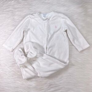 Ralph Lauren white footed pajamas, size 6 months